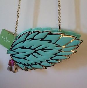 kate spade full plume mint leaf crossbody bag